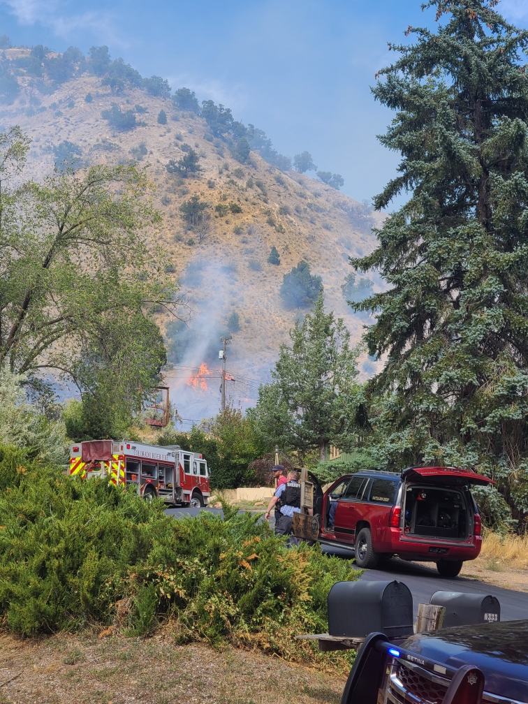 Flames in West Glenwood Springs September 23, 2023